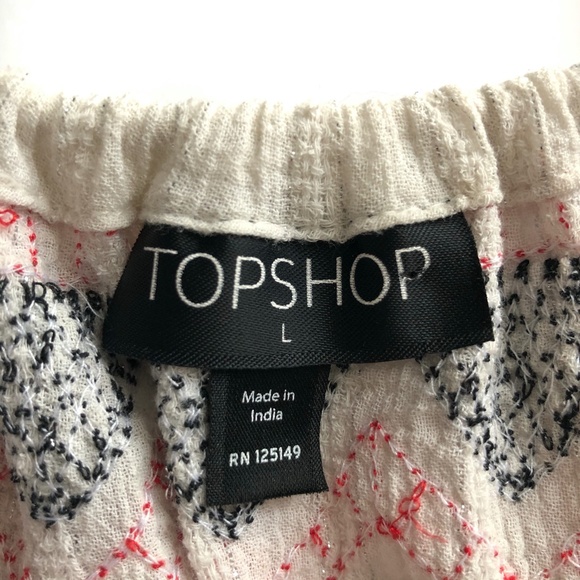 Topshop NWOT Boho Embroidered Dress with Tassels L - Picture 14 of 16